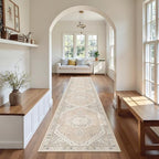 Madane Washable Runner Rugs 2x12 Long for Hallway Kitchen Long, Pink/Gray - Image 4