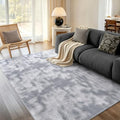 4x6 Tie-dye Light Grey Area Rug Washable Non-Slip for Bedroom Living Room by Unknown