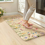 KIMODE Kitchen Mats for Floor Anti Fatigue, Boho Flower Kitchen Rug 20"x39" by StayinComfortCookwithJoy