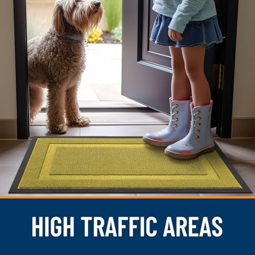OLANLY Front Door Mat Outside 71x47, All-Season Heavy-Duty Rubber Doormat - Image 6