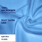 PureFit Wrap Around Ruffled Bed Skirt, Light Blue, Twin/Full - 22" Drop - Image 6