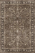 4x6 Washable Area Rug for Entryway: Non Slip with Rubber Backing Kitchen Rugs Brown Neutral Boho Small Low Pile 6x4 Carpet for Living Room Bedroom Bathroom Classroom Foyer Office Indoor Decor by BYYVOORugsforYourHome
