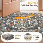 SameBed Washable 2x3 Entryway Area Rug, Vintage Kitchen Rug Carbon Gray - Image 7