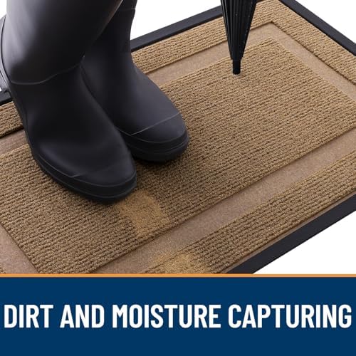 OLANLY Front Door Mat Outside 47x23, All-Season Heavy-Duty Rubber Doormat - Image 5