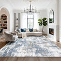 8x10 Washable Area Rugs for Living Room,Bedroom,Dining Room,Playroom - Blue by Srugn