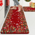KIMODE Christmas Decor Kitchen Mats for Floor Anti Fatigue Cushioned, Red by StayinComfortCookwithJoy