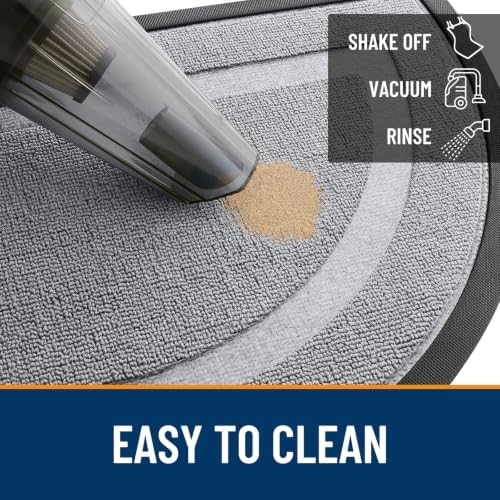 OLANLY Half Circle Front Door Mat Outside 47x32 All-Season Rubber Doormat - Image 5