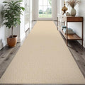 EARTHALL Washable Runner Rug, Non Slip, 3x18 Ft, Golden Beige/White by Unknown