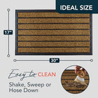 ubdyo Extra Durable Door Mat Outside Entrance (30" x 17", Bright Brown) - Image 2