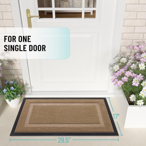 OLANLY Front Door Mat Outside 29.5x17, All-Season Heavy-Duty Rubber Doormat - Image 2