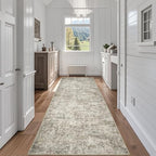 Runner Rugs for Hallways Kitchen 2.6x8 Non Slip Washable Beige Brown by Aelenmu