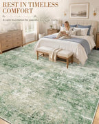 OLANLY 9x12 Washable Area Rug, Soft Non Slip Carpet for Bedroom Living Room - Image 4