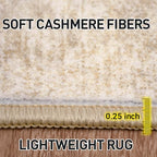 5x7 Area Rugs for Living Room: Washable Abstract Beige Bedroom Carpet - Image 6