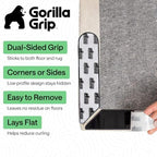 GORILLA GRIP® Extra Long Rug Grippers for Hardwood Floor, 24 Pack Black - Image 2