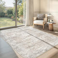 3x5 Rug for Entryway,Washable Area Rug,Taupe by Restydon