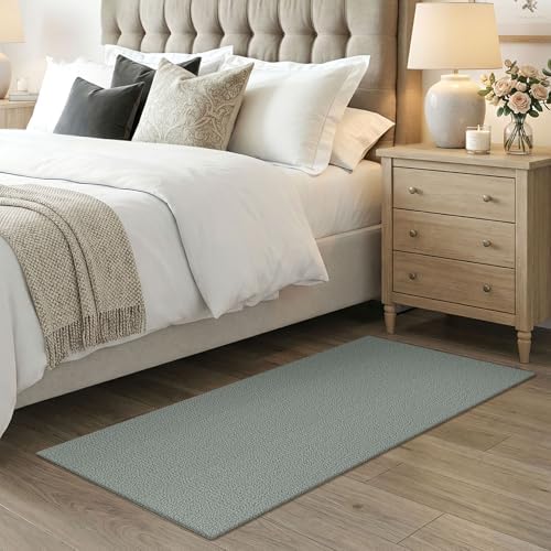 EARTHALL Washable Runner Rug, Non Slip Indoor Doormat, 2x4 Ft, Green/Grey - Image 6