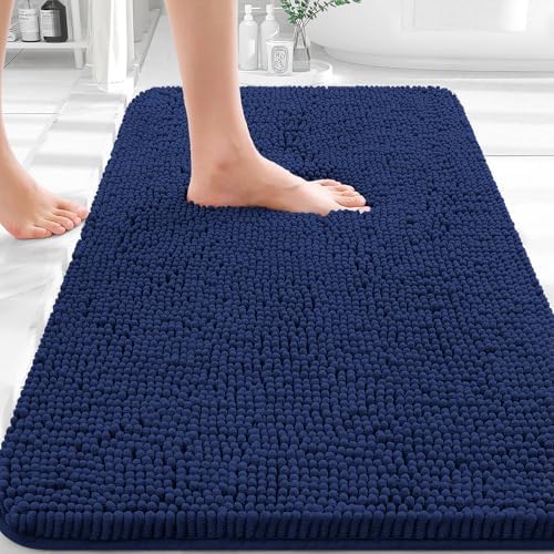 OLANLY Bathroom Rugs 32x20, Extra Soft Absorbent Chenille Bath Rugs by OLANLY