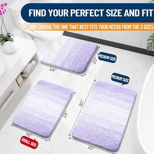 OLANLY Bathroom Rugs Mat 36x24, Extra Soft Absorbent Microfiber Bath Rugs - Image 2