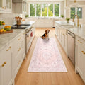 RELEANY Washable Area Rug, Runner 3'x6', Pink by RELEANY