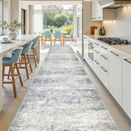 3x16 Runner Rug Non Slip,Washable Hallway Runner Rug,Blue by Restydon