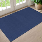 EARTHALL Washable Entryway Rug, Non Slip Area Rug, 3x5 Ft, Heathered Blue - Image 2