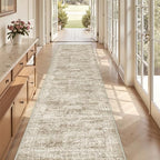 3x12 Runner Rug Non Slip,Washable Hallway Runner Rug,Brown - Image 3