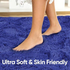 Noahas 8x10 Extra Large Royal Blue Fluffy Area Rug Non-Slip for Living Room - Image 5