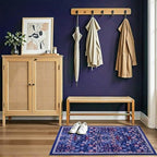 PLHXFR 2x3 Small Entryway Rug: Floral Washable Indoor Soft Carpet Blue - Image 5