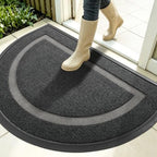 OLANLY Half Circle Front Door Mat Outside 35x23 All-Season Rubber Doormat by OLANLY