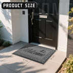 Yimobra Welcome Mat Outdoor Indoor, Waterproof Heavy Duty Front Door Mat Outside Entrance, Extra Sturdy Non-Slip Doormat, Low Profile, Dirt Trapping, 36x24 Inches, Black Gray - Image 2