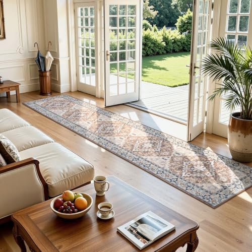 Lofus 2x10 Hallway Kitchen Washable Runner Rug, Entry Long Carpet Brown - Image 3