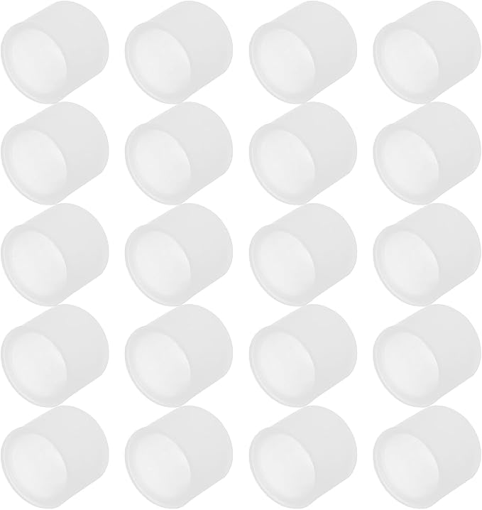 PATIKIL RCA Anti Dust Plug Dustproof Cover, 20pcs 0.4"/10mm Port Stopper Protector Silicone RCA Female Connector for TV Speaker Set-Top Boxes DVD Players Projectors, Clear