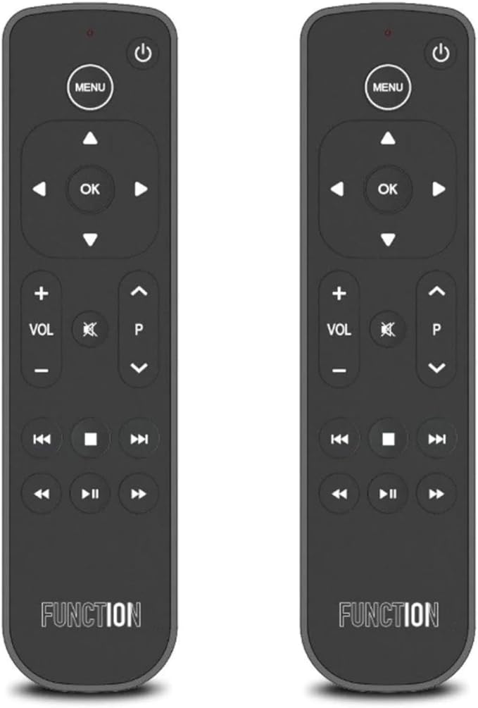 Function101 Pack of 2 Bluetooth Button Remotes for Apple TV/Apple TV 4K - Replacement Apple TV Remote (IR - BLE) No Voice Support, 2 AAA Batteries Included per Remote