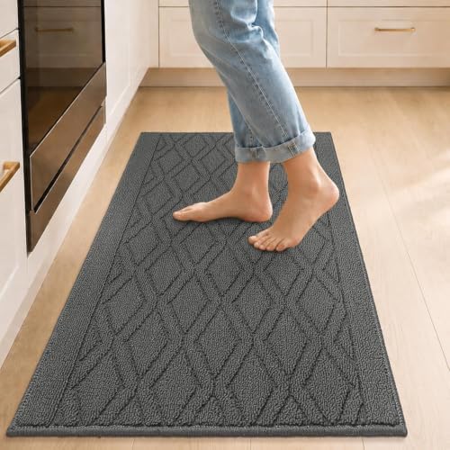 COSY HOMEER Kitchen Rugs 24"x35" Non-Slip Washable Kitchen Mats for Floor by COSYHOMEER