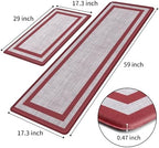 Mattitude Kitchen Mats Set of 2,Cushioned Anti-Fatigue Non-Skid Rug Sets - Image 2