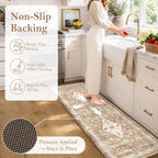 Collive Boho Kitchen Floor Mats Kitchen Runner Rugs Non Slip, 24''x71'' - Image 3