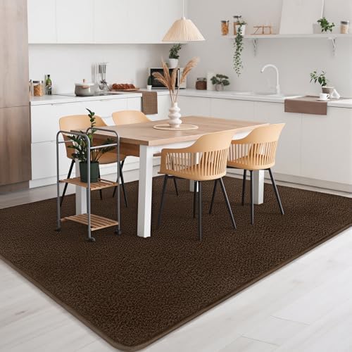 AROGAN 4x6 Area Rugs for Living Room Non Slip Dorm Bedroom Rug, Coffee - Image 5