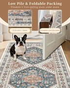 Madane Hallway Runner Rug 3x10 Washable Kitchen Runners 10ft, Navy Blue - Image 7