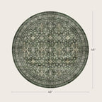 4ft Area Rugs for Living Room Bedroom, Green Washable Non-Slip Carpet - Image 2
