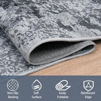 Aelenmu 6x9 Area Rugs for Living Room Washable Bedroom Dining Room Black - Image 4