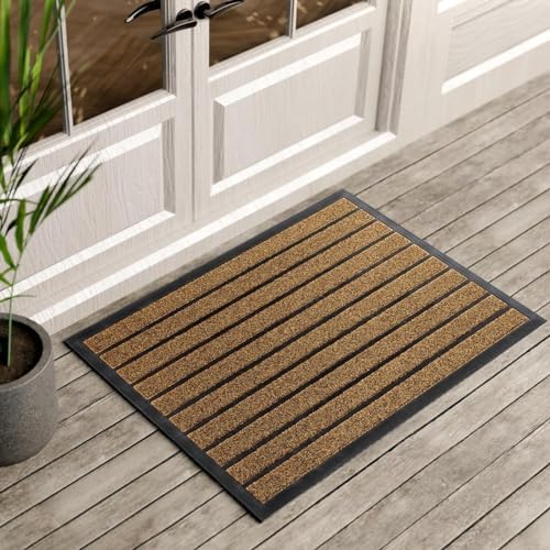 ubdyo Extra Durable Door Mat Outside Entrance (36" x 24", Bright Brown) by UBDYO