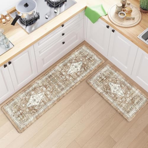 Collive Boho Kitchen Mats Cushioned Anti Fatigue, 17.3"x29"+17.3"x59" - Image 7