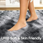 Noahas 2x8 Grey Fluffy Soft Runner Rug Non-Slip for Bedroom Dorm Hallway - Image 5