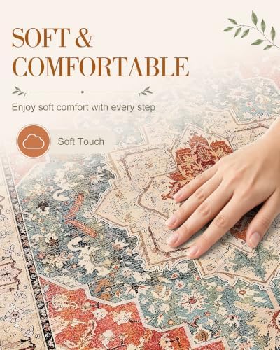 OLANLY 8x10 Washable Area Rug, Soft Non Slip Carpet for Bedroom Living Room - Image 4