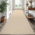 EARTHALL Washable Runner Rug, Non Slip, 3x16 Ft, Golden Beige/White by Unknown