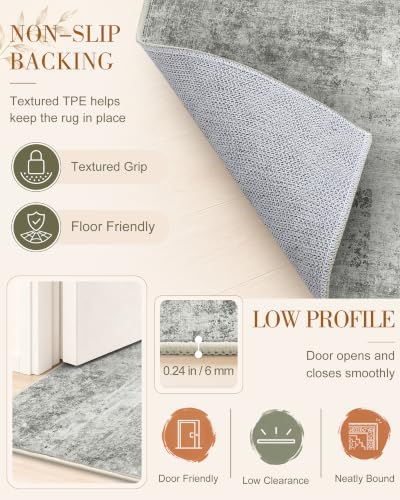 OLANLY 3x6 Washable Runner Rug, Soft Non Slip Carpet for Hallway Kitchen - Image 7