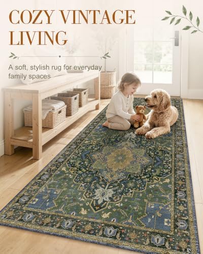 OLANLY 3x4 Washable Accent Rug, Soft Non Slip Carpet for Entryway Bedside - Image 3