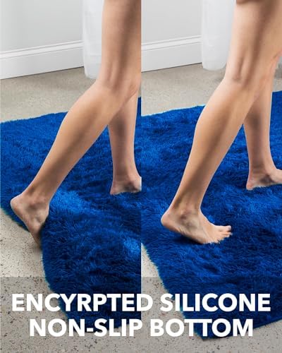 Ophanie Soft Fluffy Shaggy Rugs for Bedroom Living Room Dorm Nursery Home Decor Aesthetic,Color Navy Blue,Size 6' x 9' - Image 6