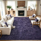 8x10 Extra Large Taro Purple Fluffy Area Rug Non-Slip for Living Room by ModernHomeDecor