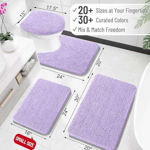 OLANLY Bathroom Runner Rugs 40x24, Extra Soft Absorbent Chenille Bath Rugs - Image 2